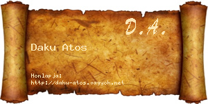 Daku Atos névjegykártya